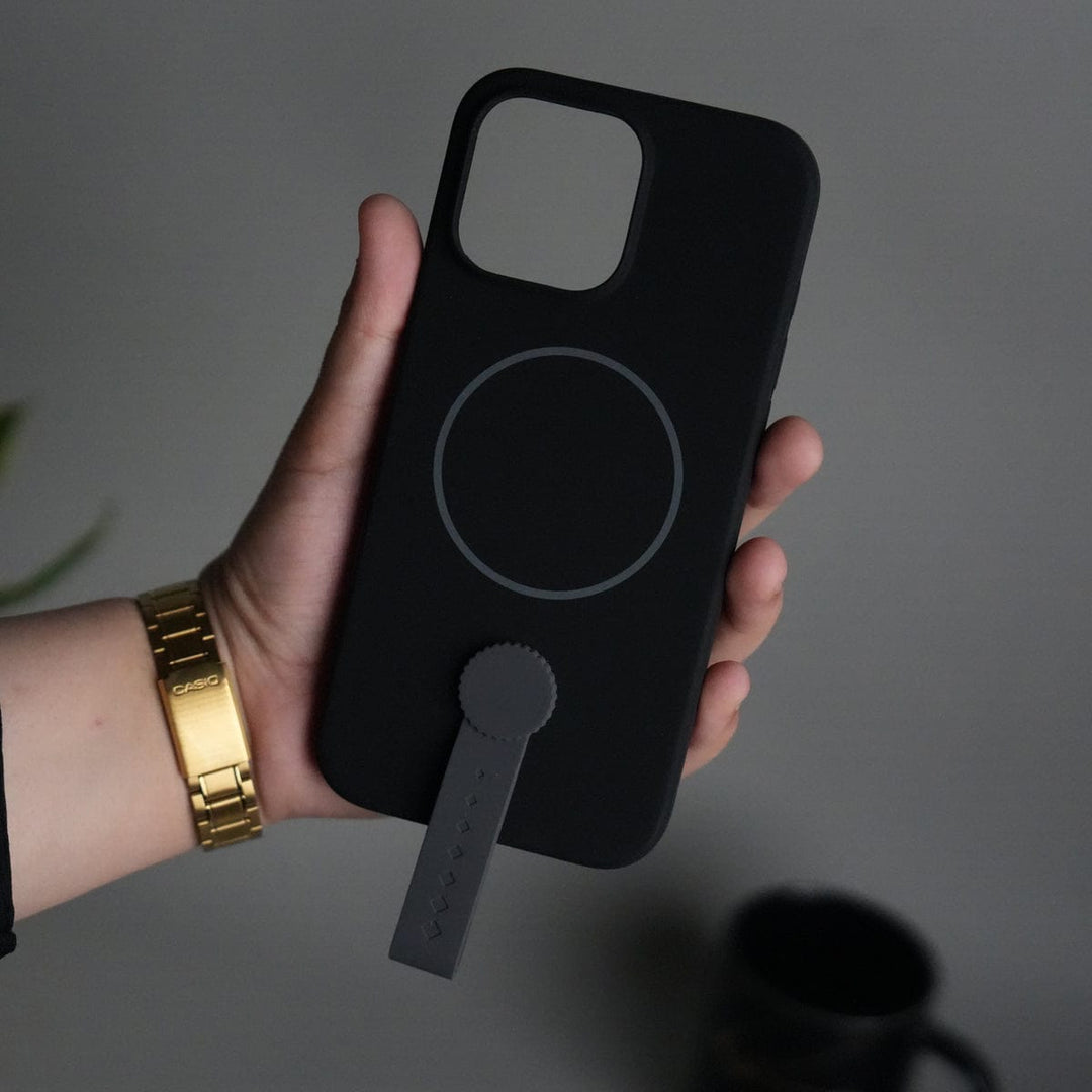 FRATO iPhone 16 Series iPhone 16 Pro Max Silicone Case | Magnetic Ring | Silicone Rotating Grip Strap Cover