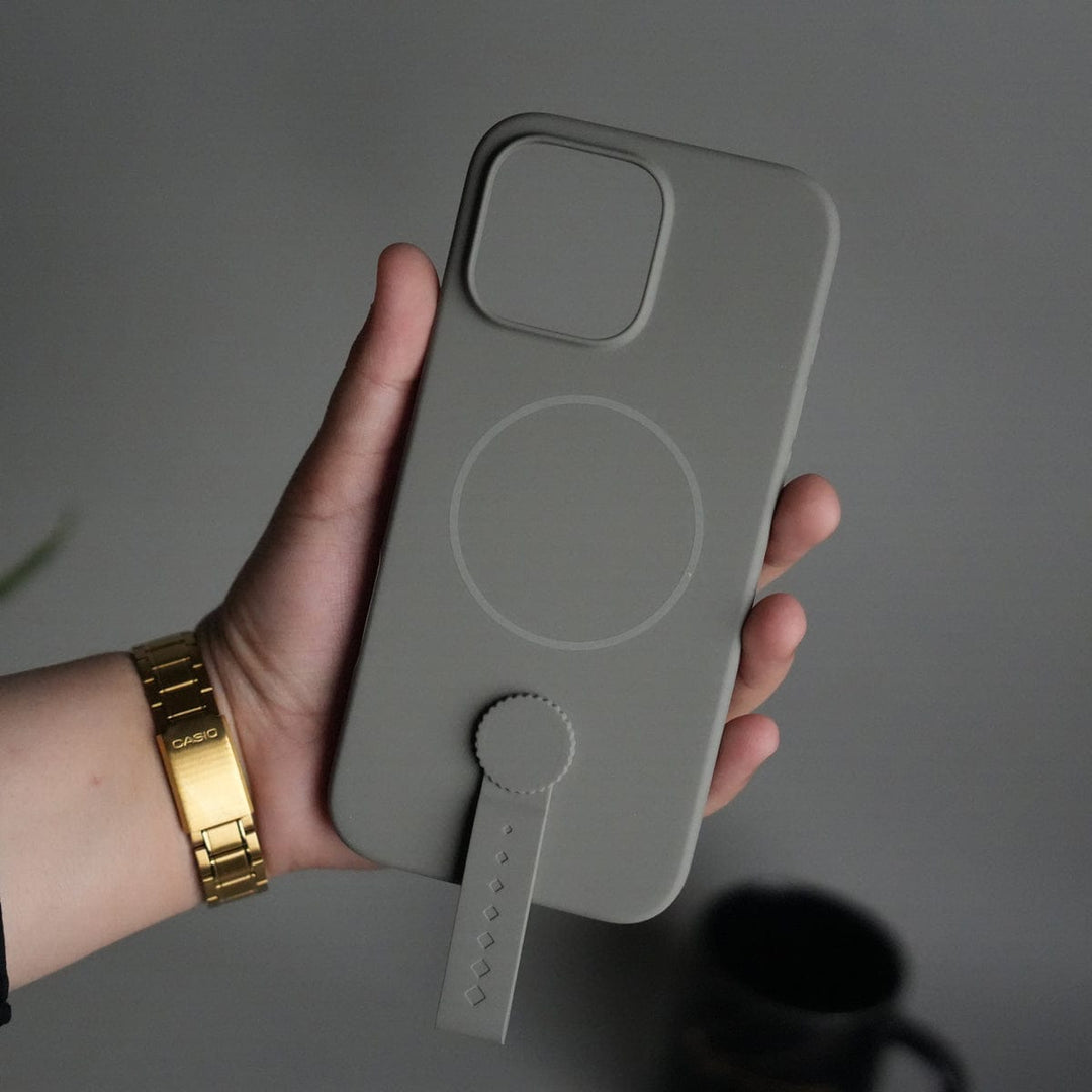 FRATO iPhone 16 Series iPhone 16 Pro Max Silicone Case | Magnetic Ring | Silicone Rotating Grip Strap Cover