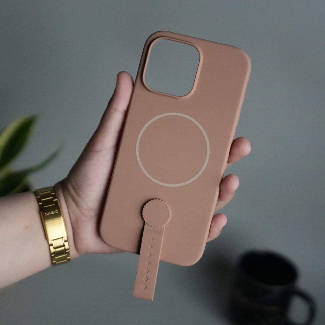 FRATO iPhone 16 Series iPhone 16 Pro Max Silicone Case | Magnetic Ring | Silicone Rotating Grip Strap Cover