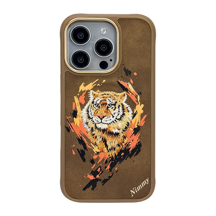 FRATO iPhone 16 Series iPhone 16 Pro Max / Tiger iPhone 16 Series Wild Animal 3D Embroidery MagSafe Case