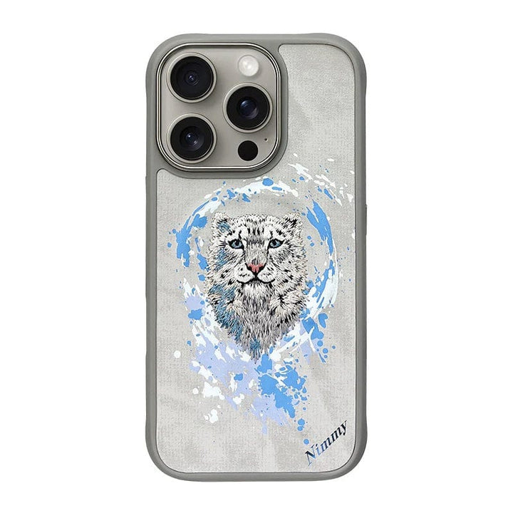 FRATO iPhone 16 Series iPhone 16 Pro Max / White Tigher iPhone 16 Series Wild Animal 3D Embroidery MagSafe Case