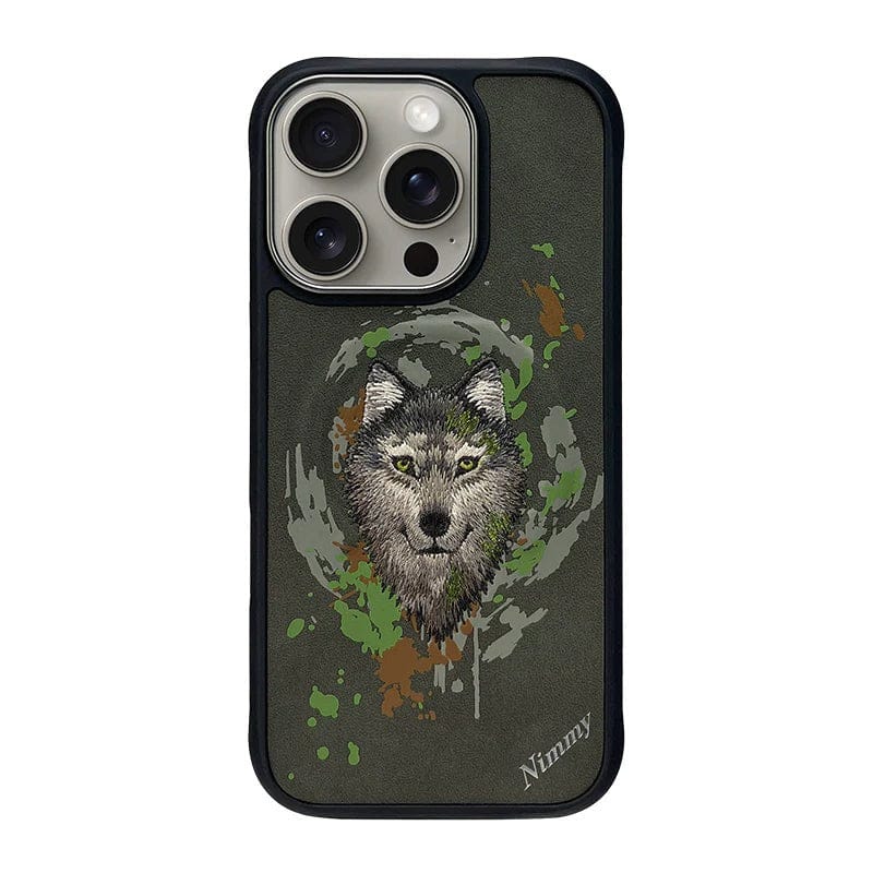 FRATO iPhone 16 Series iPhone 16 Pro Max / Wolf iPhone 16 Series Wild Animal 3D Embroidery MagSafe Case