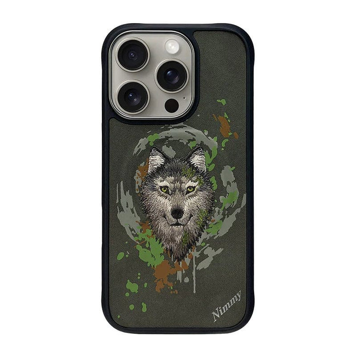 FRATO iPhone 16 Series iPhone 16 Pro Max / Wolf iPhone 16 Series Wild Animal 3D Embroidery MagSafe Case