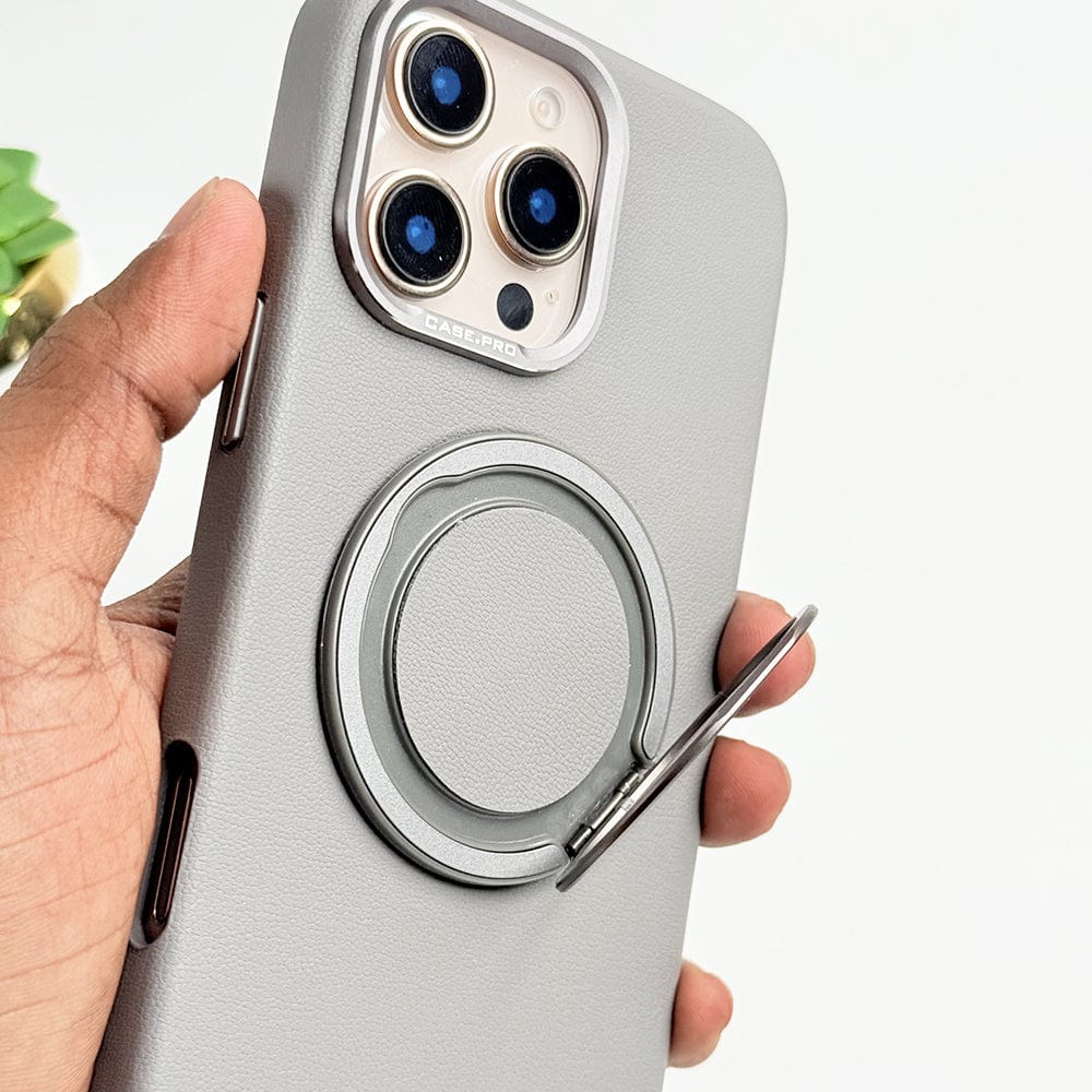FRATO iPhone 16 Series iPhone 16 Series 360 angle Rotating Stand PU Leather Phone Case