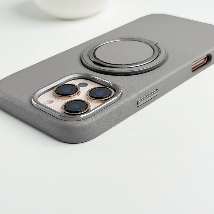 FRATO iPhone 16 Series iPhone 16 Series 360 angle Rotating Stand PU Leather Phone Case