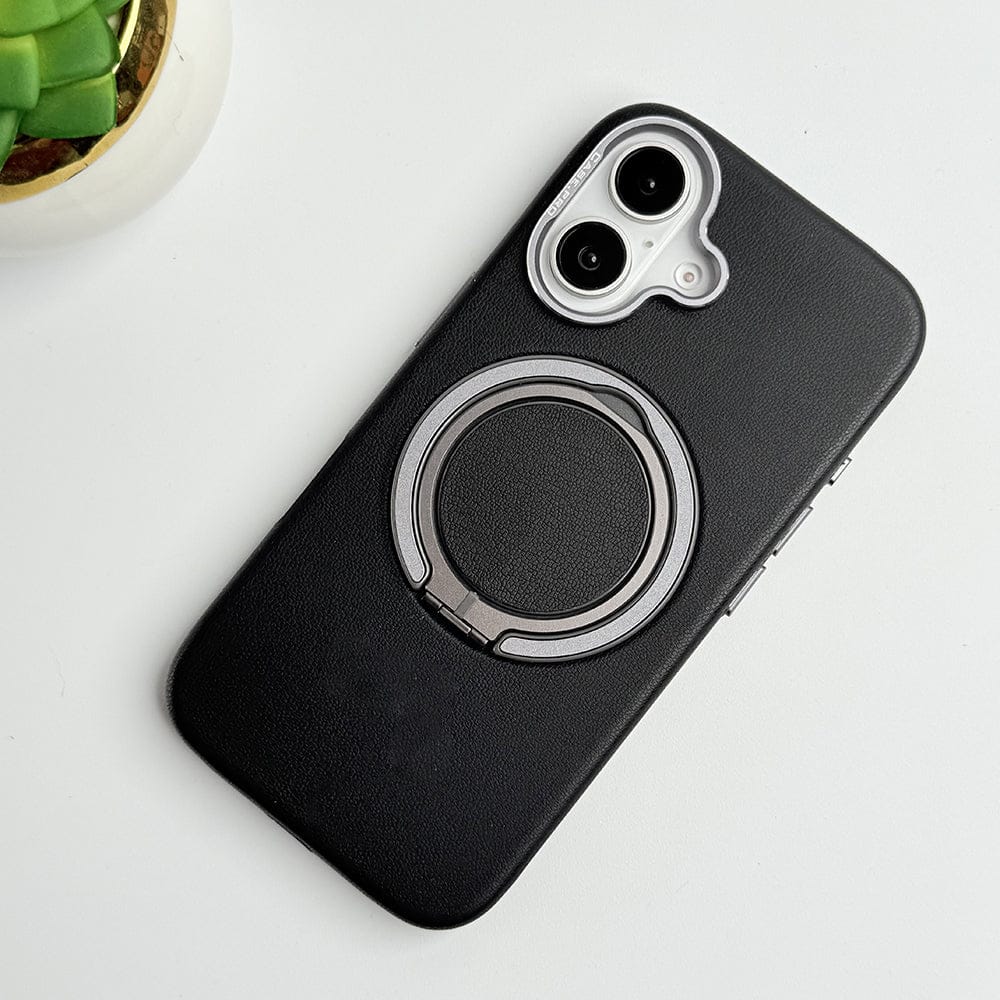 FRATO iPhone 16 Series iPhone 16 Series 360 angle Rotating Stand PU Leather Phone Case