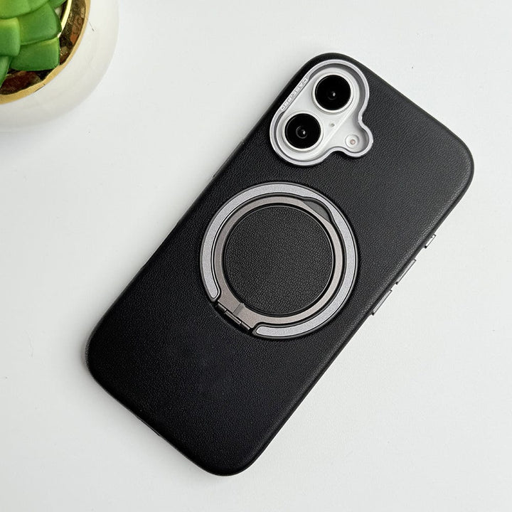 FRATO iPhone 16 Series iPhone 16 Series 360 angle Rotating Stand PU Leather Phone Case