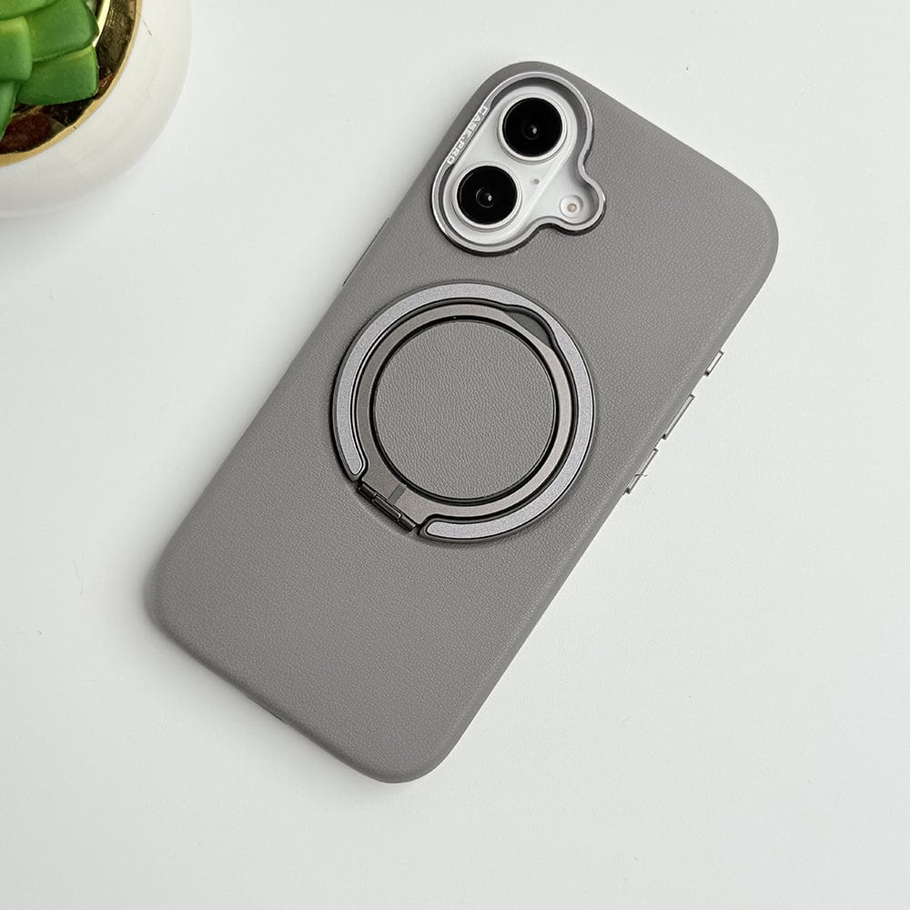 FRATO iPhone 16 Series iPhone 16 Series 360 angle Rotating Stand PU Leather Phone Case