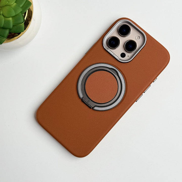 FRATO iPhone 16 Series iPhone 16 Series 360 angle Rotating Stand PU Leather Phone Case