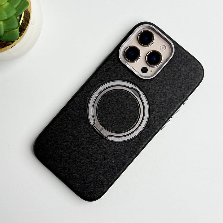 FRATO iPhone 16 Series iPhone 16 Series 360 angle Rotating Stand PU Leather Phone Case