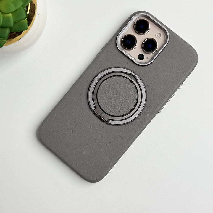 FRATO iPhone 16 Series iPhone 16 Series 360 angle Rotating Stand PU Leather Phone Case