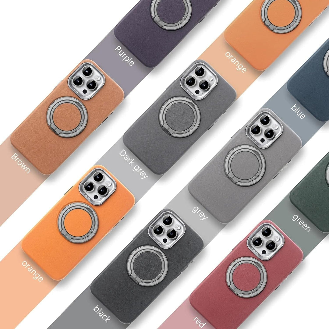 FRATO iPhone 16 Series iPhone 16 Series 360 angle Rotating Stand PU Leather Phone Case