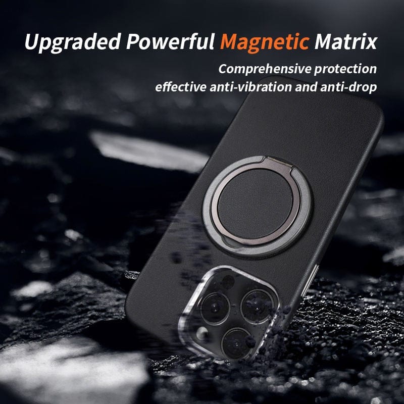 FRATO iPhone 16 Series iPhone 16 Series 360 angle Rotating Stand PU Leather Phone Case