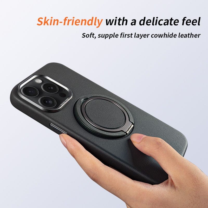 FRATO iPhone 16 Series iPhone 16 Series 360 angle Rotating Stand PU Leather Phone Case