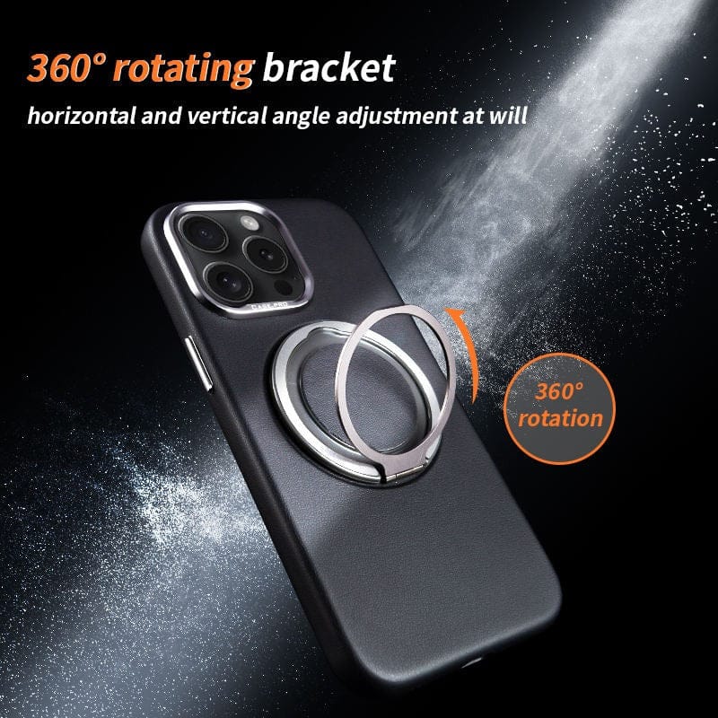 FRATO iPhone 16 Series iPhone 16 Series 360 angle Rotating Stand PU Leather Phone Case
