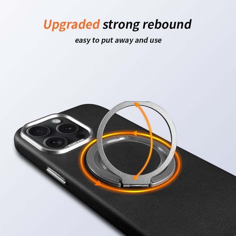FRATO iPhone 16 Series iPhone 16 Series 360 angle Rotating Stand PU Leather Phone Case