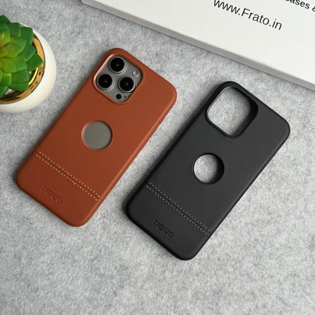 FRATO iPhone 16 Series iPhone 16 Series Bottom Stitch PU Leather Case Cover