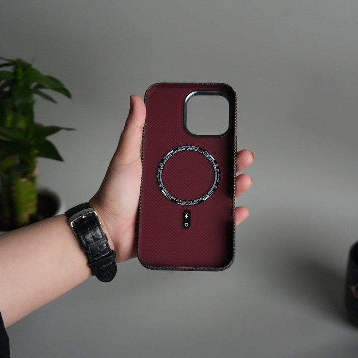 FRATO iPhone 16 Series iPhone 16 Series Carbon Fiber Texture Design Hard Pc MagSafe Case Cover BlackYellow