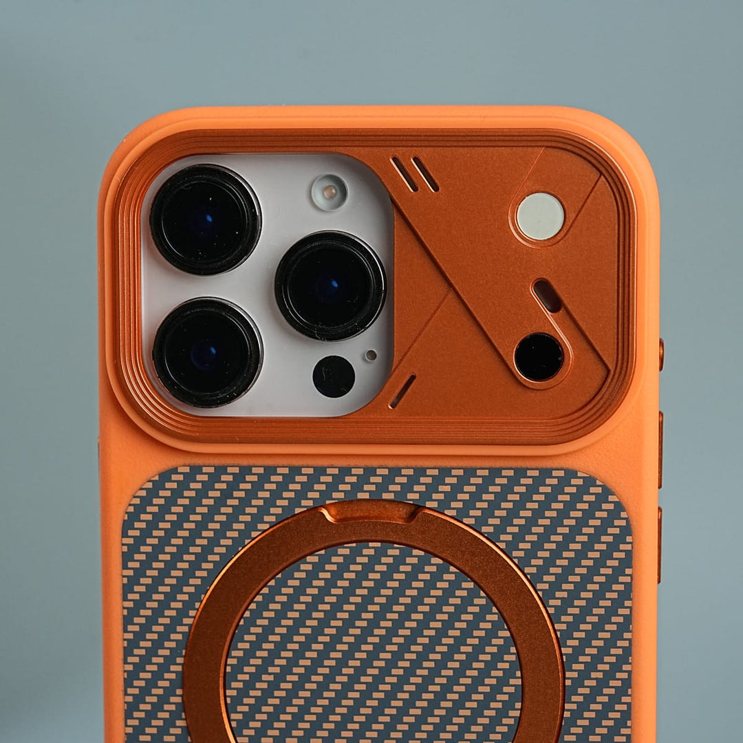 FRATO iPhone 16 Series iPhone 16 Series Carbon Fiber Texture Ring Stand Convertible Case