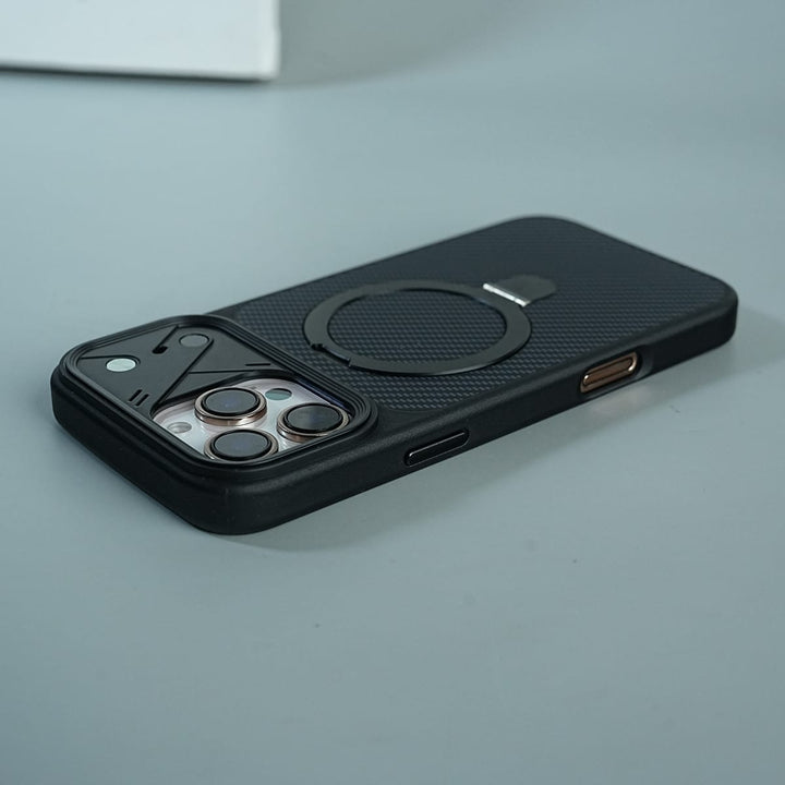 FRATO iPhone 16 Series iPhone 16 Series Carbon Fiber Texture Ring Stand Convertible Case