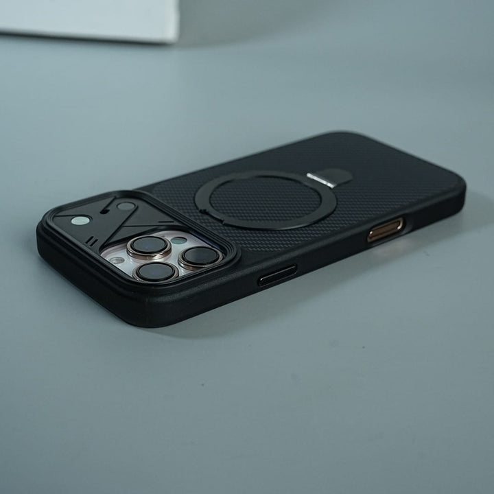 FRATO iPhone 16 Series iPhone 16 Series Carbon Fiber Texture Ring Stand Convertible Case