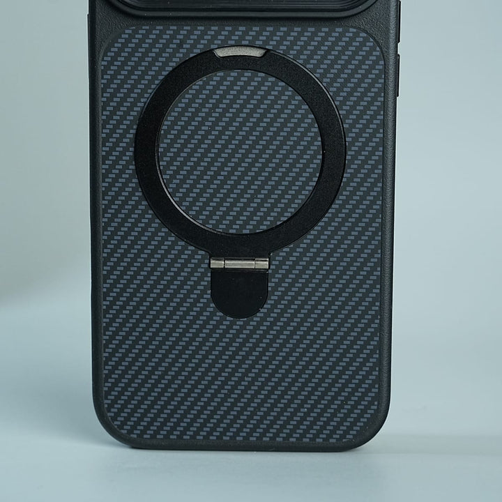 FRATO iPhone 16 Series iPhone 16 Series Carbon Fiber Texture Ring Stand Convertible Case
