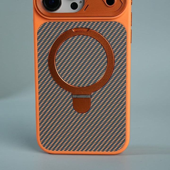 FRATO iPhone 16 Series iPhone 16 Series Carbon Fiber Texture Ring Stand Convertible Case