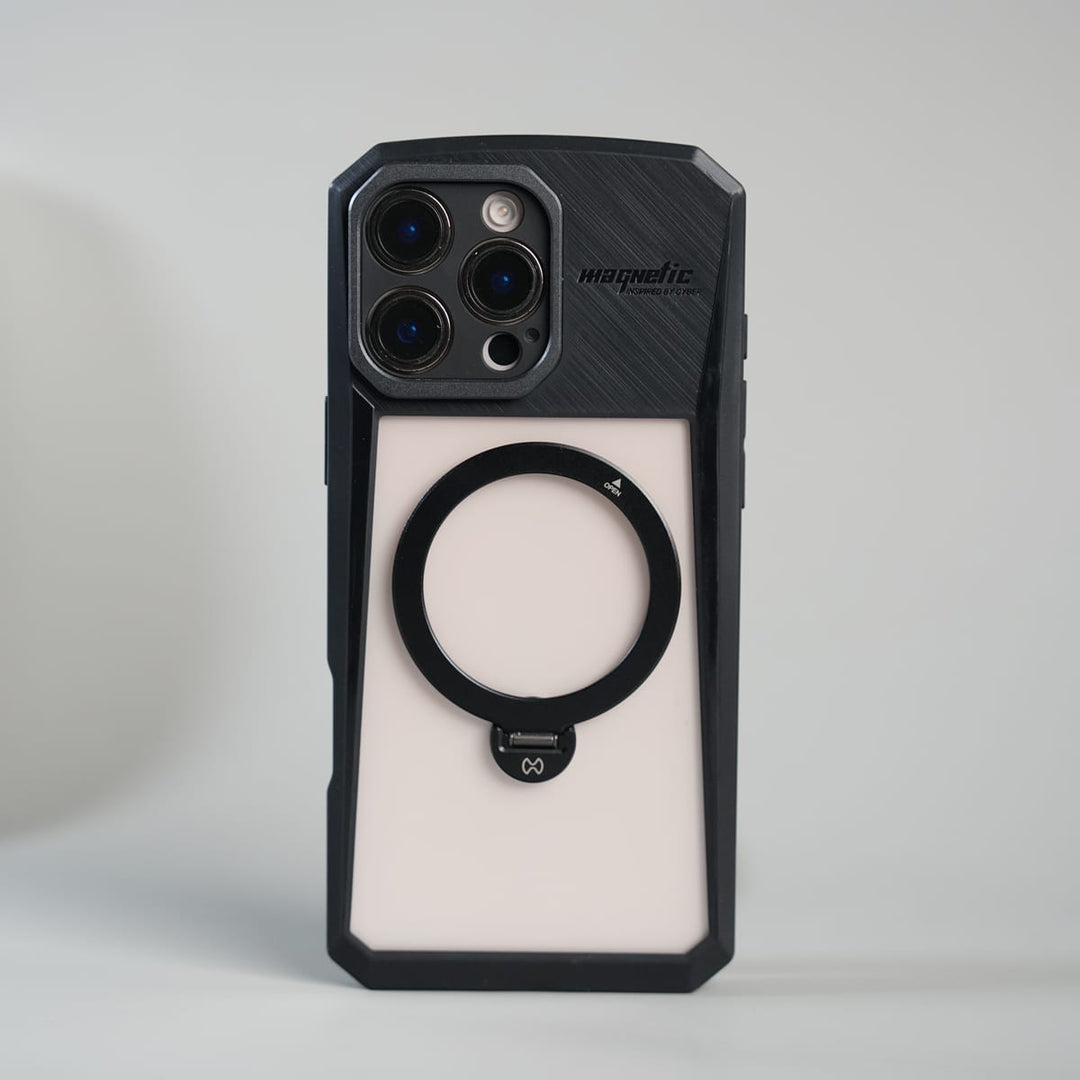 FRATO iPhone 16 Series iPhone 16 Series Cyber Ring Stand Case | Shockproof Bumper Shell Protective Cover
