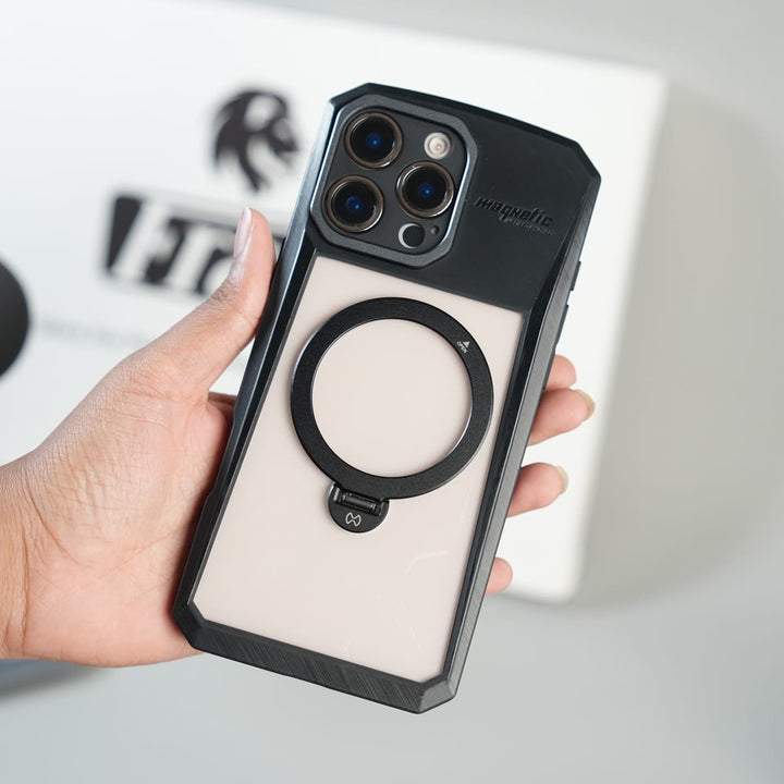 FRATO iPhone 16 Series iPhone 16 Series Cyber Ring Stand Case | Shockproof Bumper Shell Protective Cover