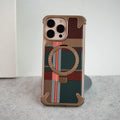 iPhone 16 Series Kevlar Fiber Texture Frameless Metal Kickstand Case