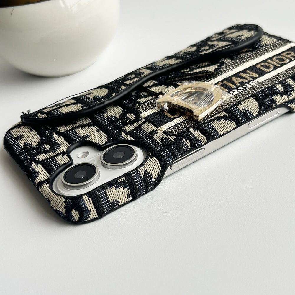 FRATO iPhone 16 Series iPhone 16 Series luxury Brand CD Card Holder Case Cover (Black)