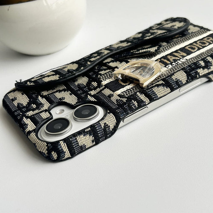 FRATO iPhone 16 Series iPhone 16 Series luxury Brand CD Card Holder Case Cover (Black)
