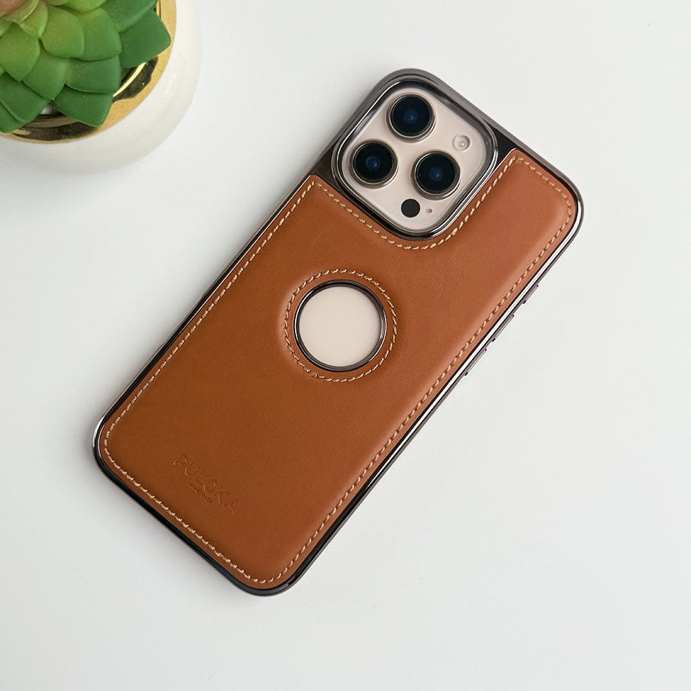 FRATO iPhone 16 Series iPhone 16 Series Luxury Chrome Plated PU leather Case Cover