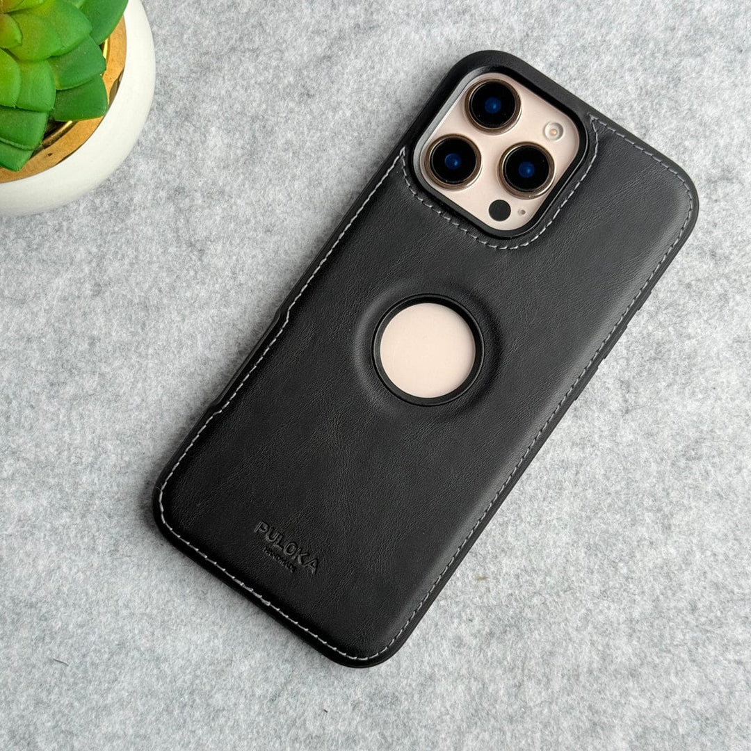 FRATO iPhone 16 Series iPhone 16 Series Luxury Logo Cut Side Stitch PU leather Case Cover