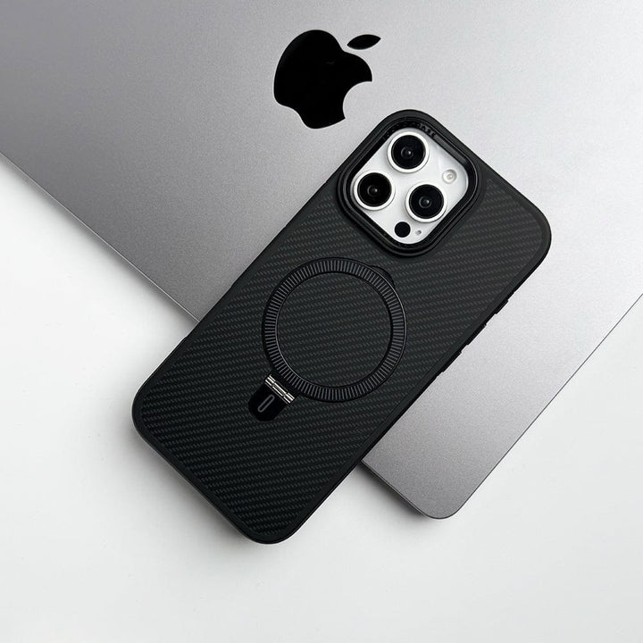 FRATO iPhone 16 Series iPhone 16 Series Metal Stand Carbon Fiber Design Cover