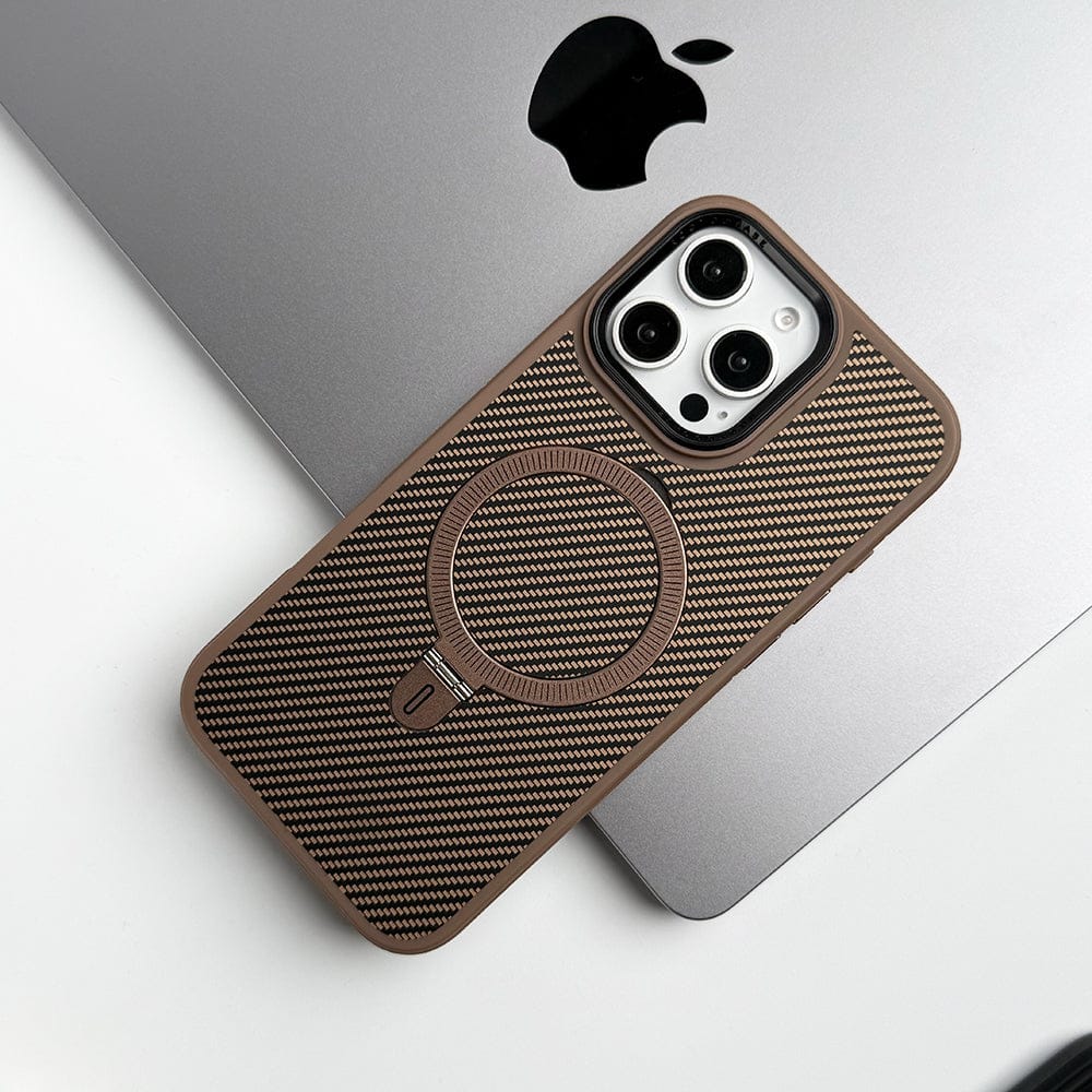 FRATO iPhone 16 Series iPhone 16 Series Metal Stand Carbon Fiber Design Cover