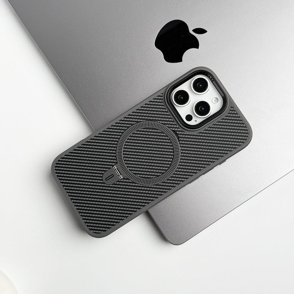 FRATO iPhone 16 Series iPhone 16 Series Metal Stand Carbon Fiber Design Cover