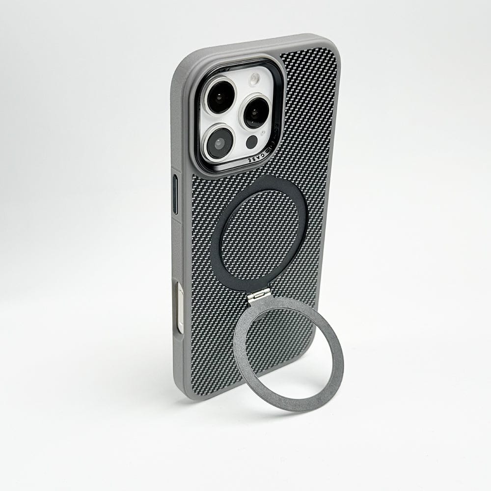 FRATO iPhone 16 Series iPhone 16 Series Metal Stand Carbon Fiber Design Cover