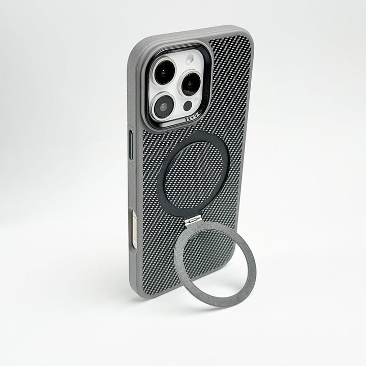 FRATO iPhone 16 Series iPhone 16 Series Metal Stand Carbon Fiber Design Cover