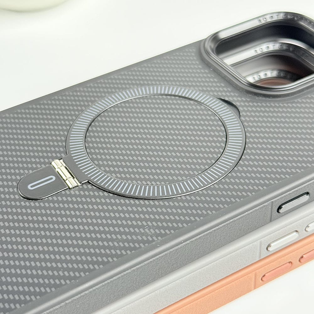 FRATO iPhone 16 Series iPhone 16 Series Metal Stand Carbon Fiber Design Cover
