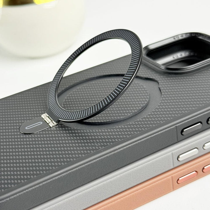 FRATO iPhone 16 Series iPhone 16 Series Metal Stand Carbon Fiber Design Cover