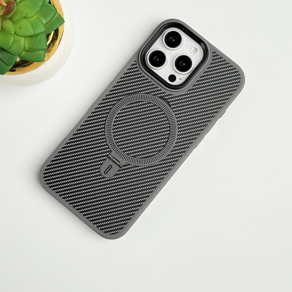 FRATO iPhone 16 Series iPhone 16 Series Metal Stand Carbon Fiber Design Cover