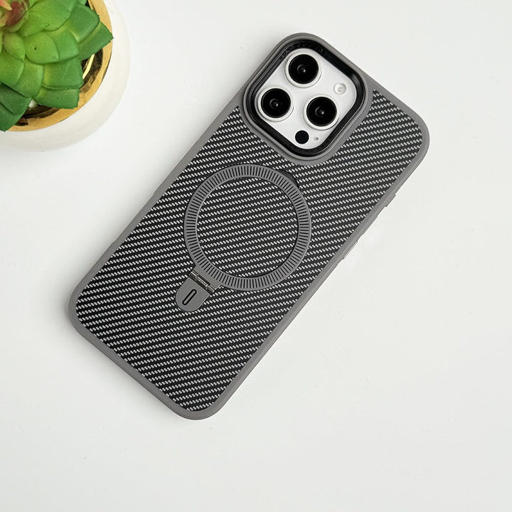 FRATO iPhone 16 Series iPhone 16 Series Metal Stand Carbon Fiber Design Cover