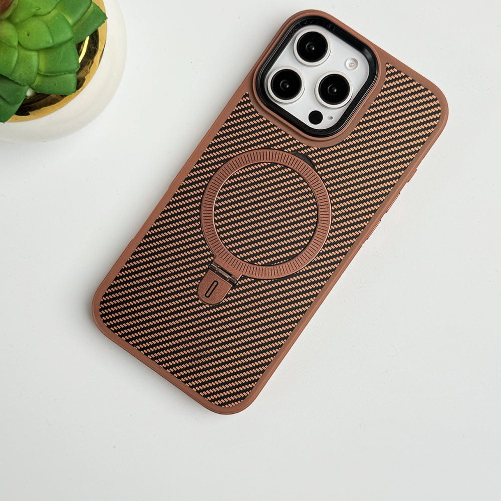 FRATO iPhone 16 Series iPhone 16 Series Metal Stand Carbon Fiber Design Cover
