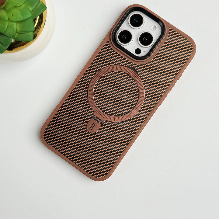 FRATO iPhone 16 Series iPhone 16 Series Metal Stand Carbon Fiber Design Cover