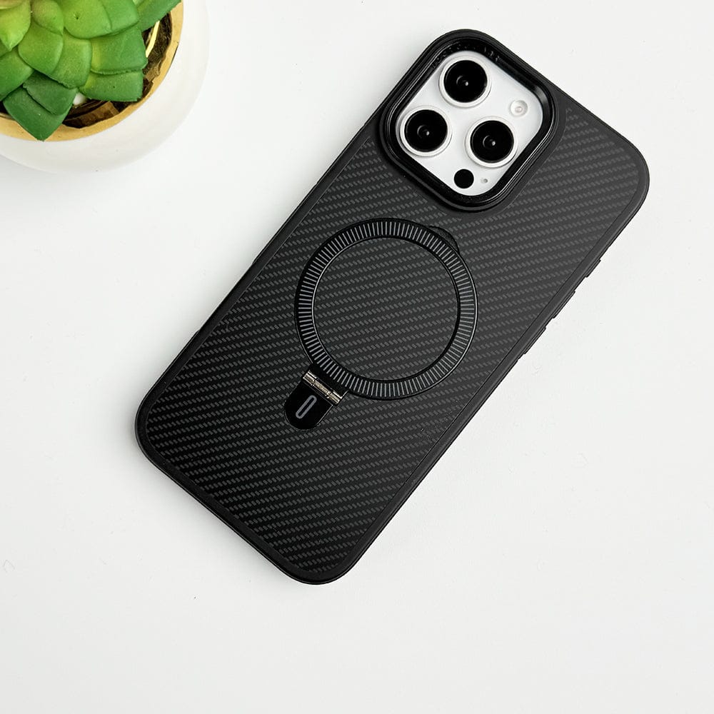 FRATO iPhone 16 Series iPhone 16 Series Metal Stand Carbon Fiber Design Cover