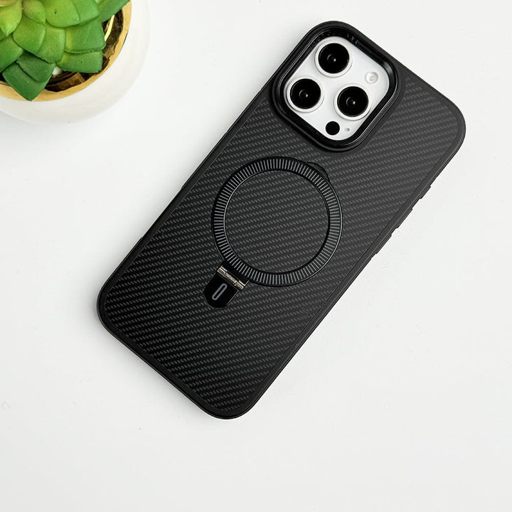 FRATO iPhone 16 Series iPhone 16 Series Metal Stand Carbon Fiber Design Cover