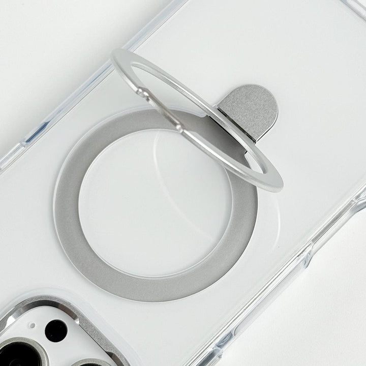 FRATO iPhone 16 Series iPhone 16 Series Metal Stand Side Bump Crystal Clear Cover