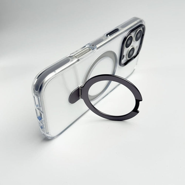 FRATO iPhone 16 Series iPhone 16 Series Metal Stand Side Bump Crystal Clear Cover