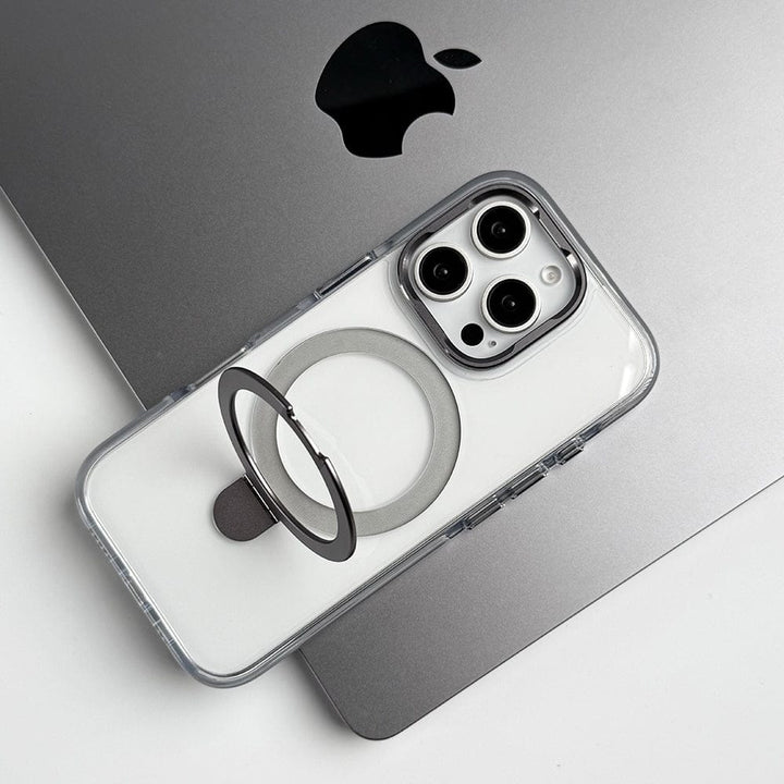 FRATO iPhone 16 Series iPhone 16 Series Metal Stand Side Bump Crystal Clear Cover